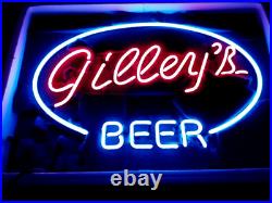 New Gilley's Beer Neon Sign 20x16 Light Lamp Real Glass Artwork Bar Vintage