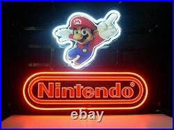 New Nintendo Vintage Video Game Room 20x16 Neon Light Sign Lamp Bar Wall Glass
