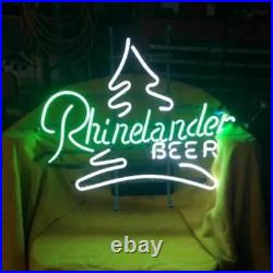 New Rhinelander Beer Neon Sign 17x14 Light Lamp Man Cave Vintage Beer Bar Pub