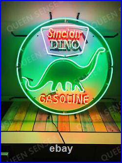New Sinclair Dino Cave Artwork Vintage Glass Neon Sign Bar Acrylic Display