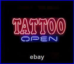 New Tattoo Open Neon Sign 17x14 Light Lamp Man Cave Vintage Beer Bar Display New Tattoo Open Neon Sign 17x14 Light Lamp Man Cave Vintage Beer Bar Display