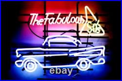 New The Fabulous 50's Old Car Vintage Neon Light Sign 24x20 Lamp Poster New The Fabulous 50's Old Car Vintage Neon Light Sign 24x20 Lamp Poster