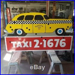 New Vintage TAXI Double-Sided Neon Sign 72W x 42H Neon Signs Lifetime Warr