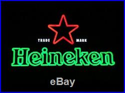 New Vtg 2012 Heineken Beer 4 Ft Jumbo Logo Led Neon Bar Light Pub Sign Tavern