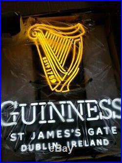 New Vtg Guinness Irish Pub Pro Motion Al Beer Neon Led Pub Light Bar Sign Rare