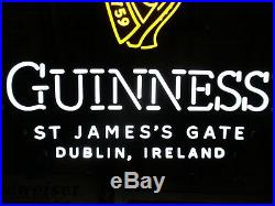 New Vtg Guinness Irish Pub Pro Motion Al Beer Neon Led Pub Light Bar Sign Rare