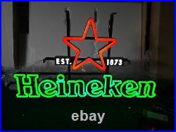 New Vtg Heineken Beer 3-d Led Star Est 1873 Bar Sign Light Pub Tavern Not Neon