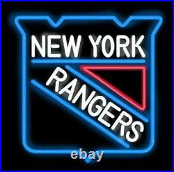 New York Rangers Neon Light Sport Team Beer Bar Sign Handcraft Neon Sign Vintage