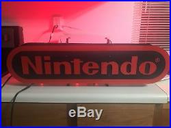 Nintendo Licensed Vintage Red Neon Display Sign 2 Sided. 100% Works! NESM37XB