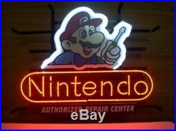 Nintendo Real Vintage Neon Light Team Sign Game Room Collectible Sign 17x14