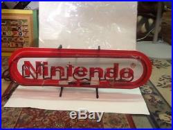 Nintendo Red Neon Vintage Authentic Sign Display With Sticker Read Description