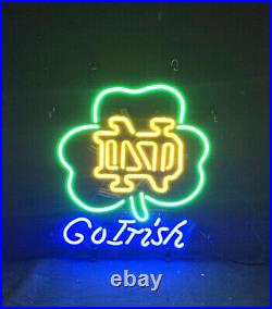 Notre Dame Go Irish Bistro Real Glass Neon Sign Vintage Eye-catching Light