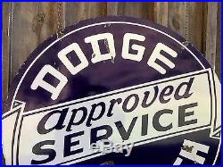 Old Vintage Dodge Plymouth Porcelain Sign Advertising Dealership No Neon Hemi