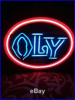 OLY vintage neon beer sign. Free shipping