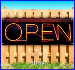 OPEN VINTAGE NEON Advertising Vinyl Banner Flag Sign Many Sizes USA