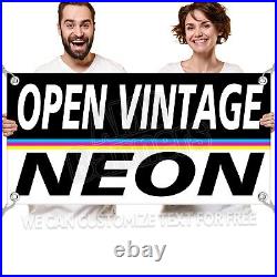 OPEN VINTAGE NEON Advertising Vinyl Banner Flag Sign Many Sizes USA