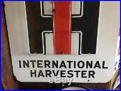 ORIGINAL NEON VintaGe INTERNATIONAL HARVESTER IH PORCELAIN SIGN Tractor Farm AG