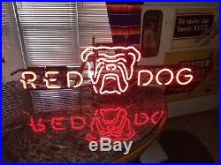 ORIGINAL RED DOG vintage neon beer sign RED NEON Really Nice Working Condition