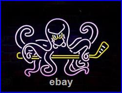 Octopus Hockey Neon Sign Vintage Hand-bent Glass Wall Sign BOGO SALE