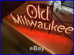 Old Milwaukee Beer WORKING NEON vintage advertising sign, breweriana
