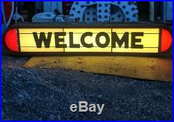 Old Original 50's Roadside Marquee Welcome or Used Cars Vintage Neon Sign