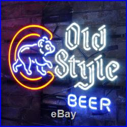 Old Style Beer Bar Neon Sign Light Pub Store Canteen Vintage Man Cave Wall Party