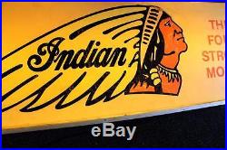 Old Vintage Indian Moped Motorcycle sign, look at my ebay porcelain neon auctions