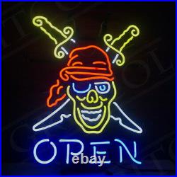 Open Neon Sign Bar Pub Game Room Man Cave Art Shop Vintage Window