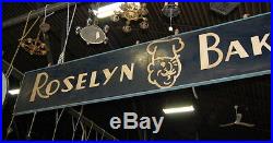 Original 1940s Masonite Double Sided Roselyn Bakeries Neon Sign, Vintage Antique