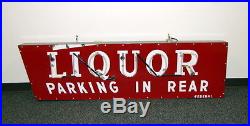 Original 1940s Porcelain Liquor Neon Sign Vintage Advertising Federal Sign
