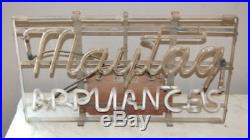 Original Antique Maytag Appliances Neon, Storefront Sign, Vintage Advertising