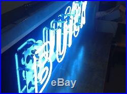 Original BUICK BIG Neon PORCELAIN Dealership sign VINTAGE 5-1/2' X 1'11 old