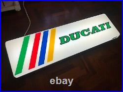 Original DUCATI Sign Vintage 1980's Dealer Service Lighted Neon NOS 888 851 916