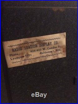 Original Neon Reverse Painted Glass Sign Radio Advertising Art Deco Vintage