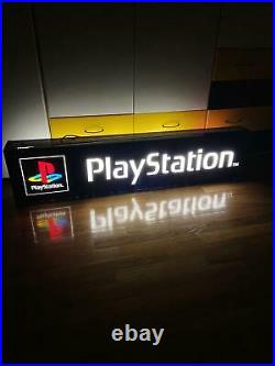 Original PLAYSTATION Sign Vintage SONY Videogame Neon Lighted Console NOS 1990s