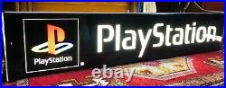 Original PLAYSTATION Sign Vintage SONY Videogame Neon Lighted Console PS1 1990s