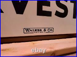 Original Set of 2 Vintage International Harvester Porcelain Neon Signs Walker IH