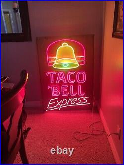 Original Taco Bell Neon Light Lighted Sign Express Hard To Find! Vintage Rare