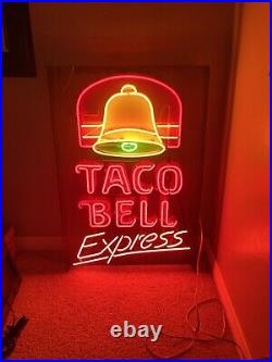 Original Taco Bell Neon Light Lighted Sign Express Hard To Find! Vintage Rare