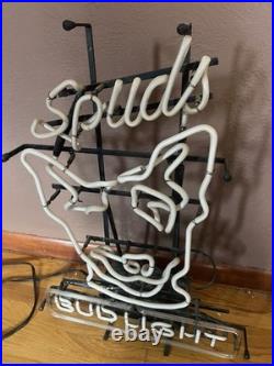 Original Vintage 1987 SPUDS McKenzie Neon sign Bud Light Budweiser Beer