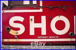 Original Vintage Brake Shop Gas Oil Porcelain Neon Sign WILL SHIP