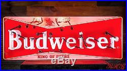 Original Vintage Budweiser Porcelain Neon Sign