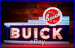 Original Vintage Buick Neon Porcelain Dealership Sign WOW