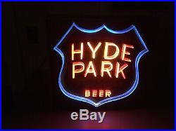 Original, Vintage HYDE PARK Beer Lighted Sign Neo Neon St. Louis, MO. RARE