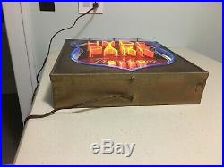 Original, Vintage HYDE PARK Beer Lighted Sign Neo Neon St. Louis, MO. RARE