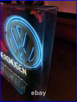 Original Vintage Volkswagen Dealership Neon Sign 5x3 Ft