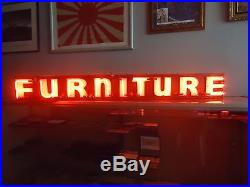 Original vintage 1930s-1940s Neon Furniture Advertising Sign 5FT. LONG