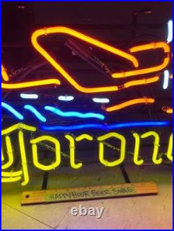 PICK UP ONLY? RARE VINTAGE Corona Seaplane Neon Beer Bar Aviation Sign Light