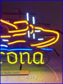 PICK UP ONLY? RARE VINTAGE Corona Seaplane Neon Beer Bar Aviation Sign Light