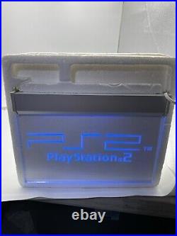 PS2 Sony PlayStation 2 Vintage Official Store Display Sign Works Lights Hangs